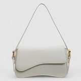 weiße Schultertasche mit verstellbarem Riemen im modernen Design