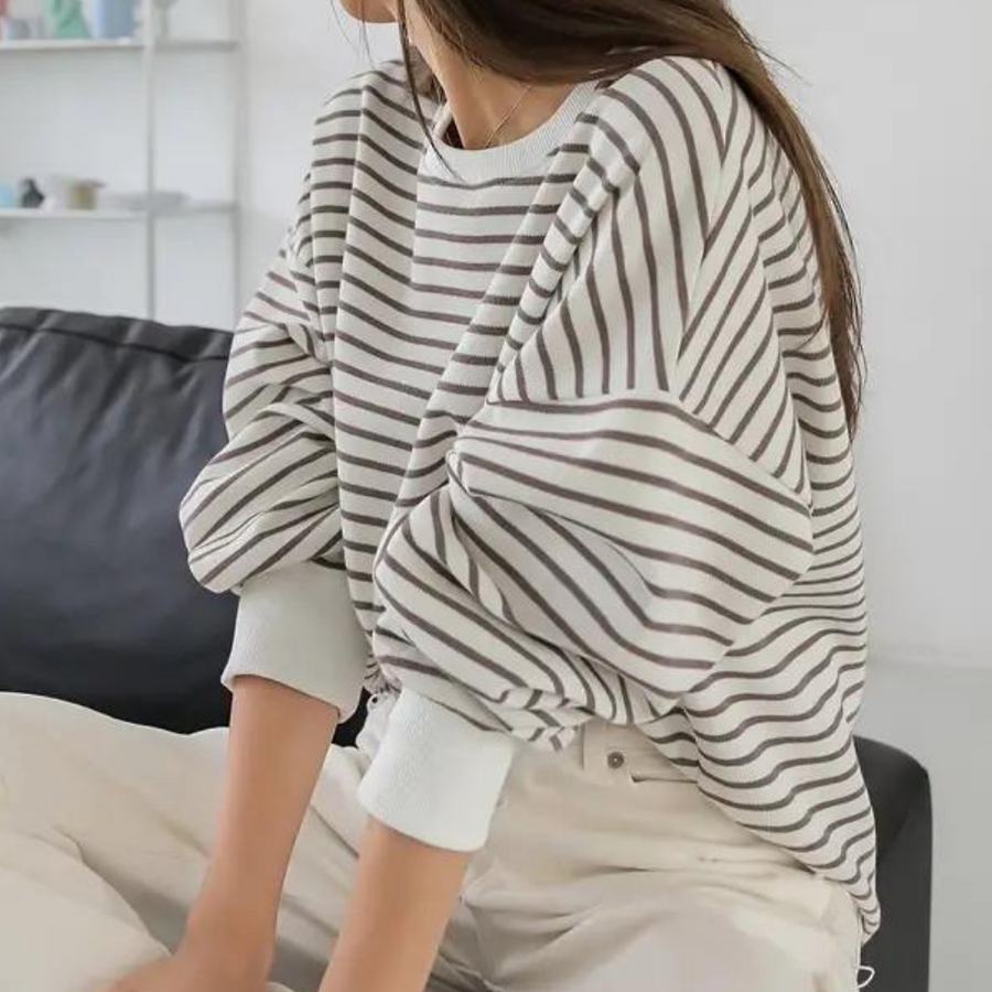 Allegra - Striped Sweatshirt for Women