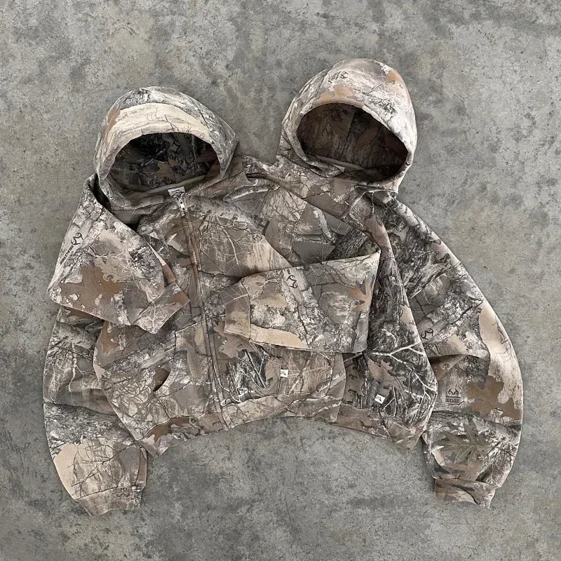 sweatshirt en broek camouflage outfit
