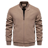beige bomberjack met ritssluiting
