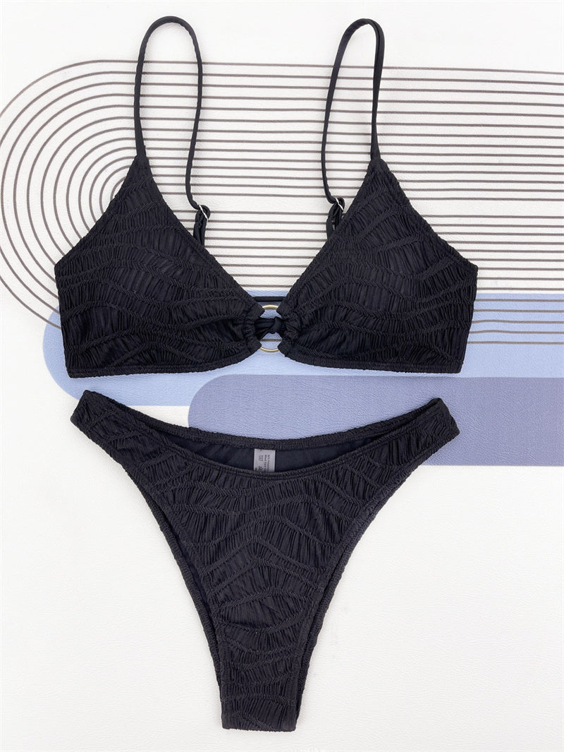 Liora | Push-Up Micro Bikini met Ribstructuur