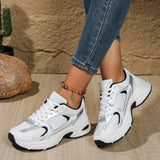 Venyra Chunky Sneakers Damen weiß mit schwarzen Akzenten