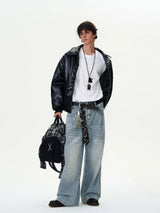 oversized leren jas heren
