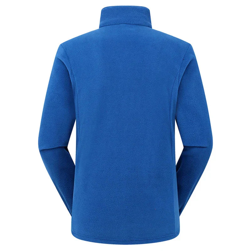 zachte fleece jas met rits
