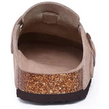 Comfort Clogs Damen aus Wildleder mit Kork-Fußbett – Mavira von Talaine, Vorderansicht