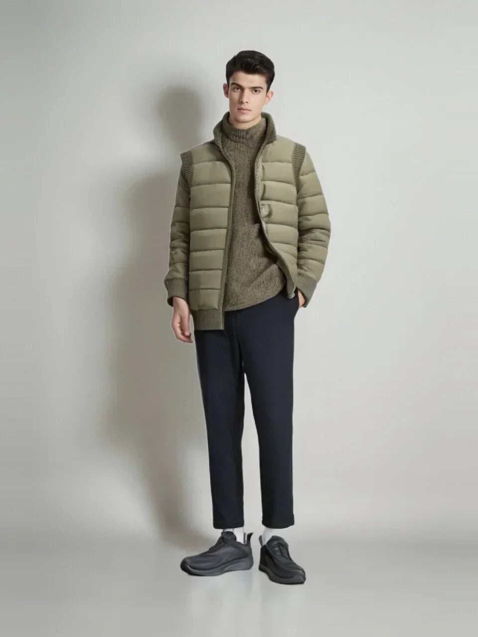 strakke winterjas slim fit
