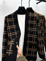modern ruitjespatroon vest voor heren
