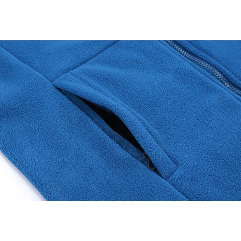 winterjas marineblauw fleece
