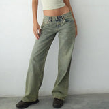 Vintage Chic Wide-Leg Jeans in verschillende kleuren, met een relaxte pasvorm en flatterend ontwerp.