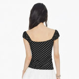 Lioretta Punkte-Top – weitere Detailaufnahme des Schleifen-Details