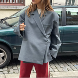 Oversized Damen Blazer in Grau – Casual Style