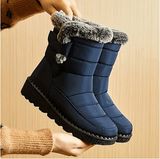 Nordica Damen Winterstiefel blau wasserdicht mit Fellfutter
