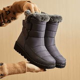 Nordica Damen Winterstiefel grau wasserdicht mit Anti-Rutsch-Sohle
