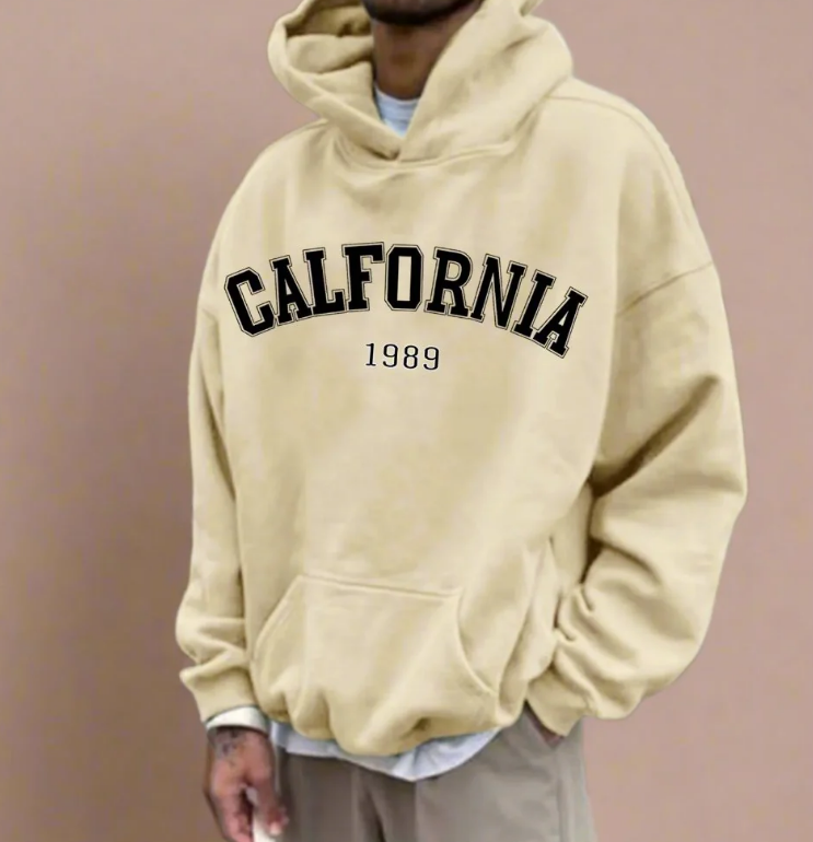 casual hoodie met buidelzak
