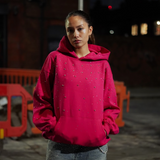 Solayne Sparkle Hoodie pink mit Strasssteinen Streetstyle Look