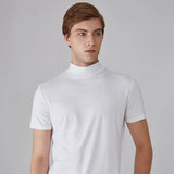 Wit heren shirt met col voor nette look
