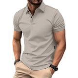 lichtgrijs zomers poloshirt voor heren
