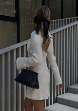 Elodie | Ribbed Knit Mini Dress 