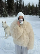 Averelle | Fluffige Kunstpelzjacke im Boho-Chic mit Oversized-Passform