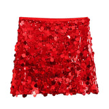 Roter Pailletten Minirock für Damen – Glam Elegance