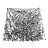 Glam Elegance Minirock Silber Pailletten