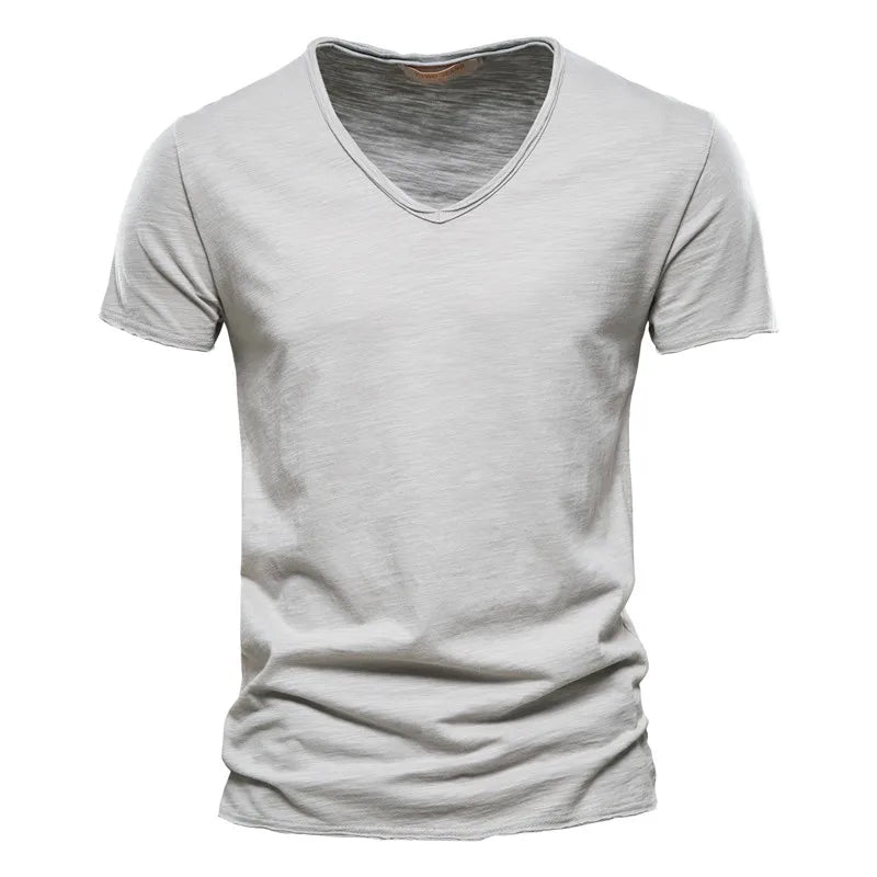 Wit basic zomershirt voor heren met luchtige pasvorm