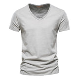 Wit basic zomershirt voor heren met luchtige pasvorm