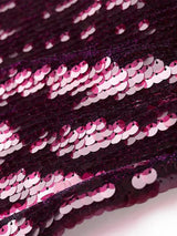 Bordeaux Pailletten Kleid für Gala und Partys
