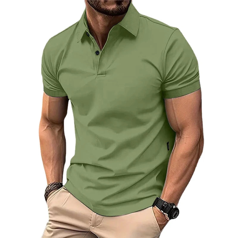 groen poloshirt mannen casual fit
