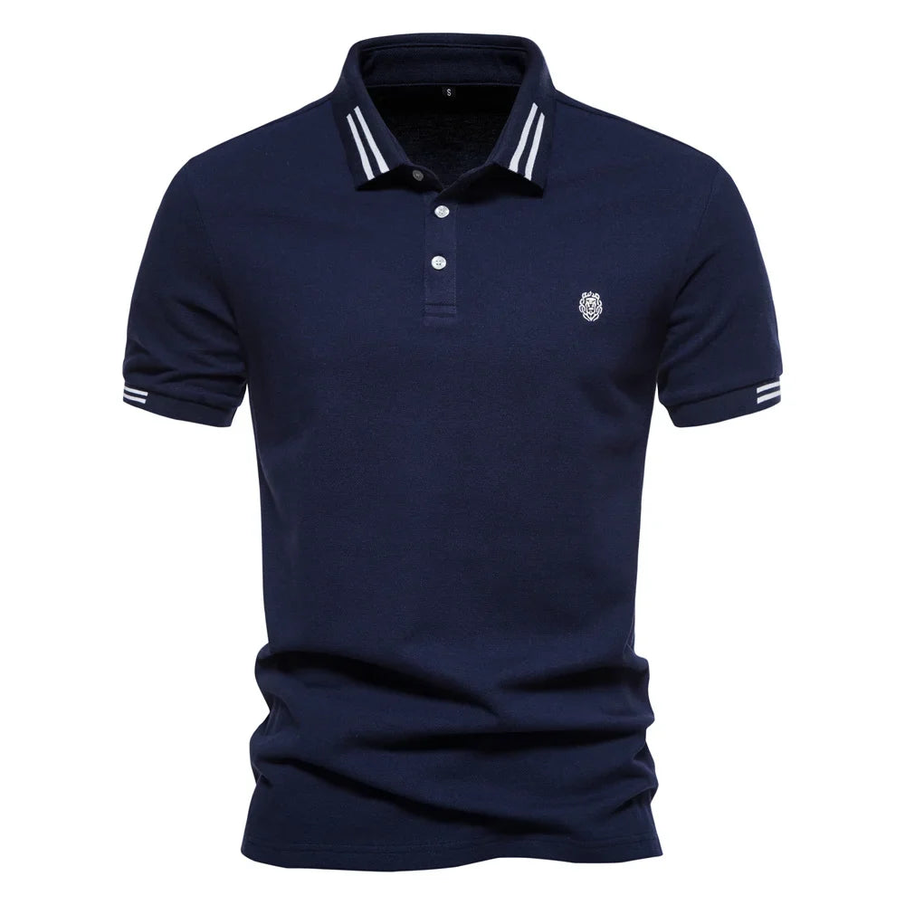 Herenpolo met turndown kraag en knopen
