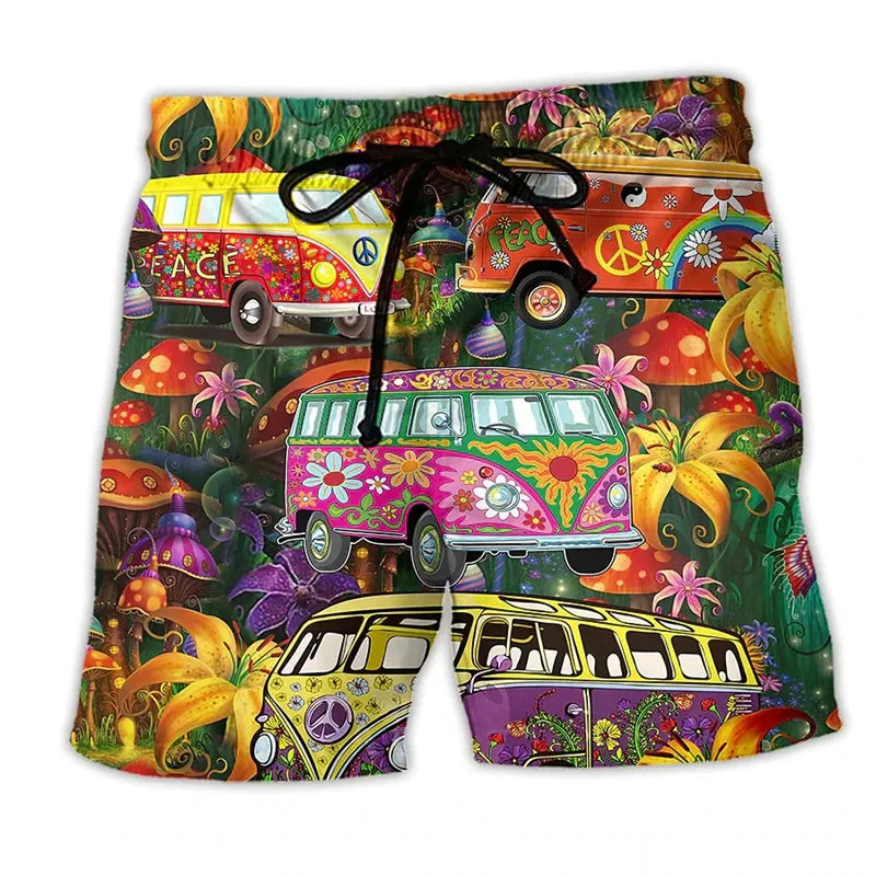 Opvallende heren zwembroek met streetstyle graffiti print

