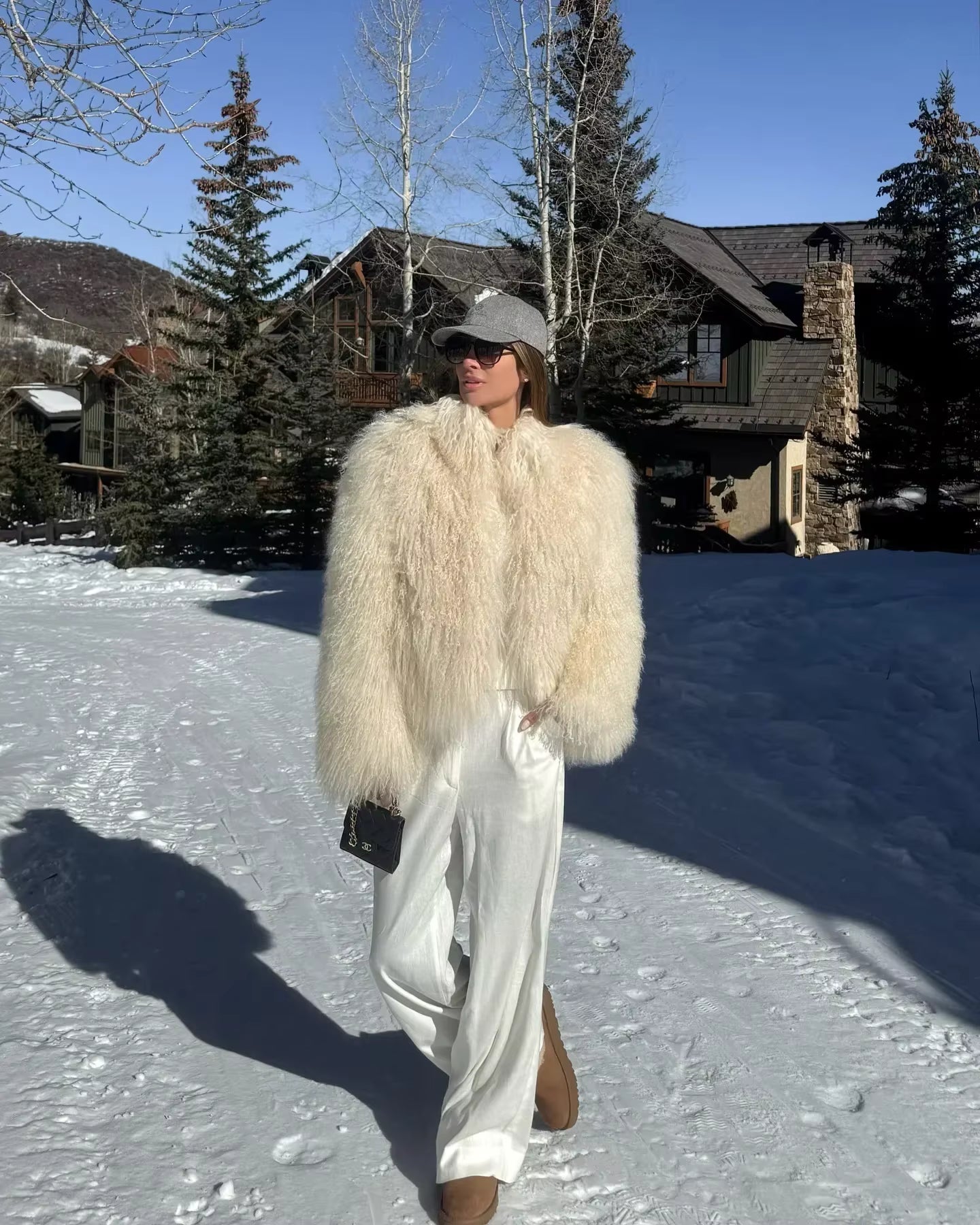 Averelle | Fluffige Kunstpelzjacke im Boho-Chic mit Oversized-Passform