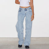 Vintage Chic Wide-Leg Jeans in verschillende kleuren, met een relaxte pasvorm en flatterend ontwerp.