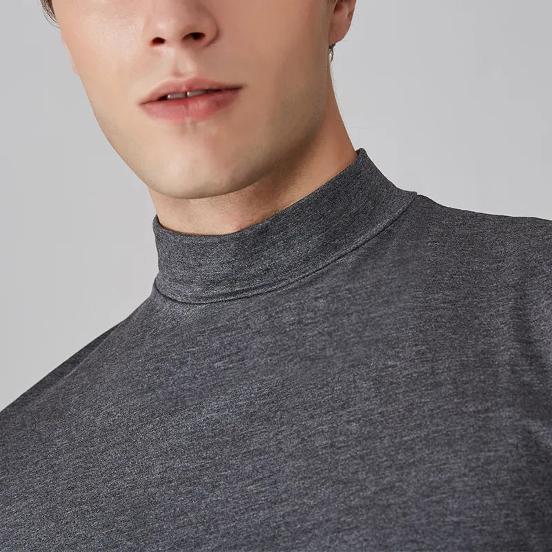 Lichtgrijs heren t-shirt met strakke pasvorm
