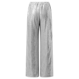 Celestina Glitzerhose Damen Wide Leg für Partys