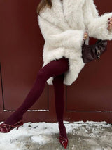 Novella Strumpfhose Bordeaux Nahaufnahme