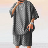 oversized streetwear set met 3D-textuur
