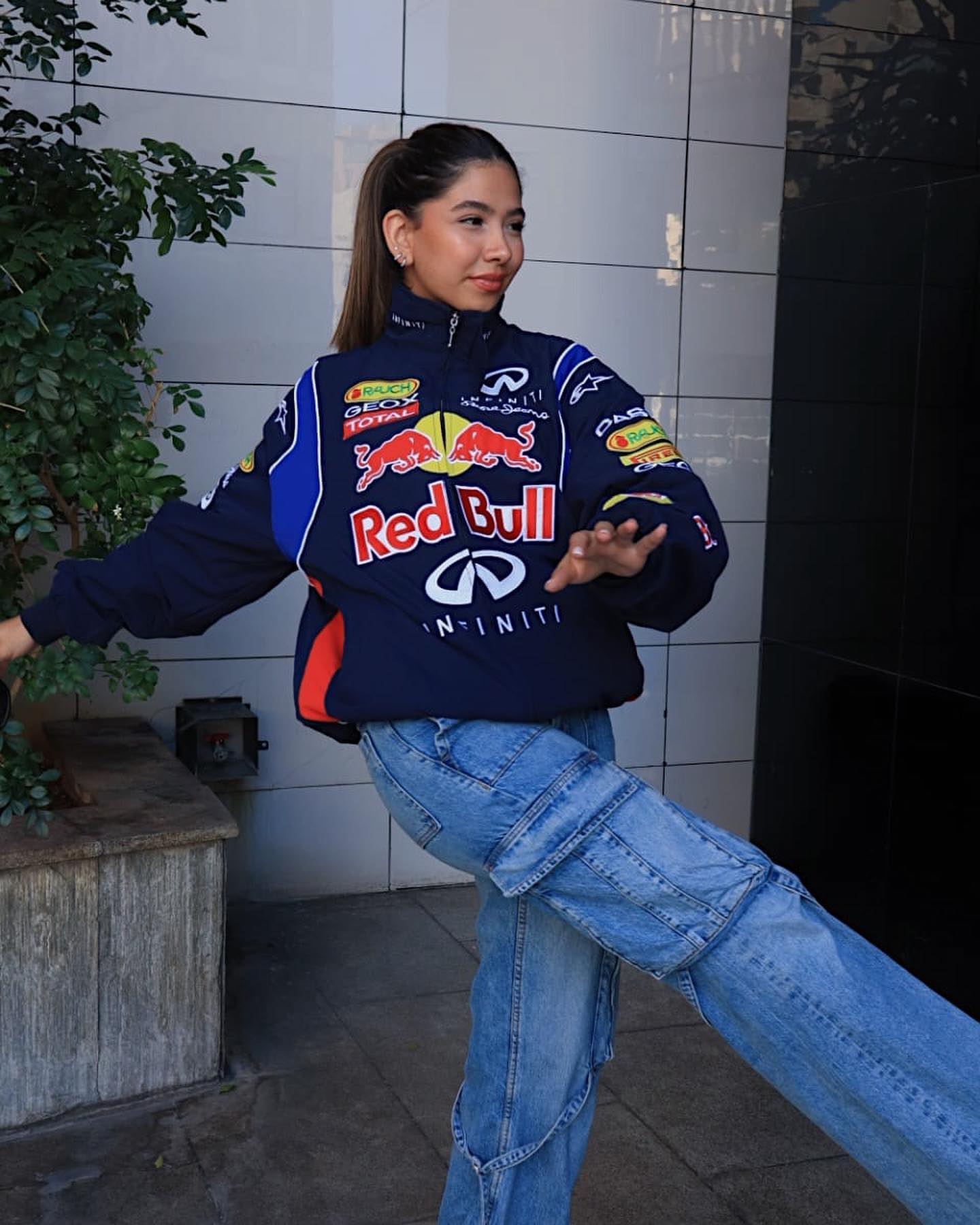 Talaine TurboDrive Racing-Jacke Damen im Motorsport-Stil in Frontansicht
