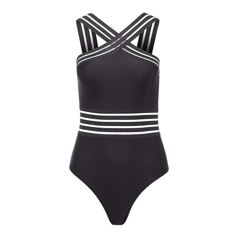 Marisol – Stylish One-Piece Swimsuit with Strap Back and Waist Accent