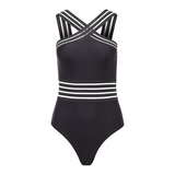 Marisol – Stylish One-Piece Swimsuit with Strap Back and Waist Accent