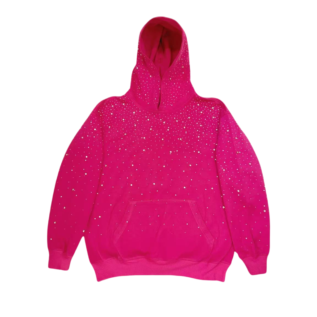 Solayne Sparkle Hoodie pink mit Strasssteinen Produktfoto