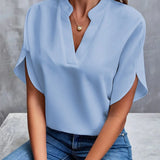 vrouwelijke V-hals blouse
