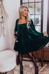 Vintage Belle Midi Dress – schwingendes Midi-Kleid in Smaragdgrün