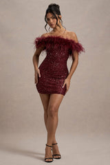 Rotes Jolie Sparkle Kleid mit Glitzer-Pailletten für festliche Anlässe