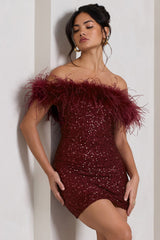 Rotes Jolie Sparkle Kleid mit Glitzer-Pailletten für festliche Anlässe