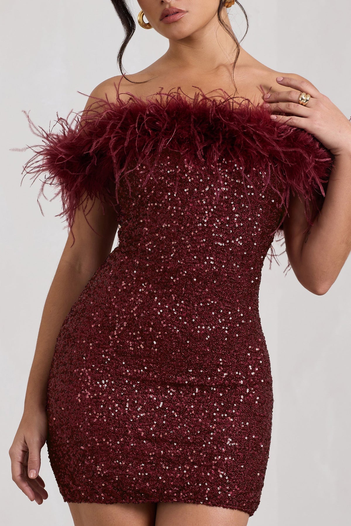 Rotes Jolie Sparkle Kleid mit Glitzer-Pailletten für festliche Anlässe