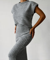 Elegantes zweiteiliges Strickset Damen für Herbst und Winter