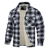 geruite overhemdjas voor heren met fleece voering
