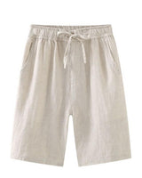 zomerse beige short met elastische band
