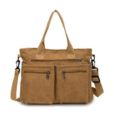 Urban Cord Tote | Stylische Cord-Schultertasche mit Viel Platz & Reißverschlusstaschen